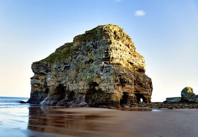 Rugged little island on the coast of the north sea at south shields, england