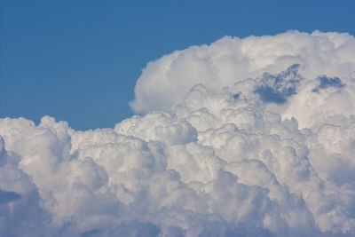 Low angle view of cloudscape against blue sky