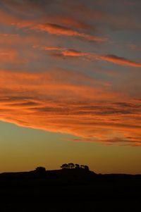 Scenic view of landscape against cloudy sky