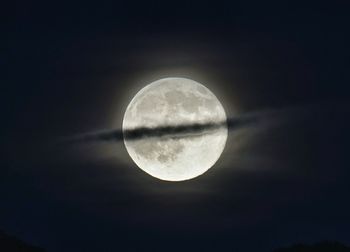 Low angle view of moon in sky