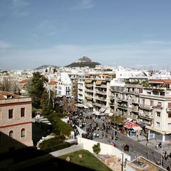 High angle shot of townscape