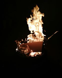 Close-up of bonfire