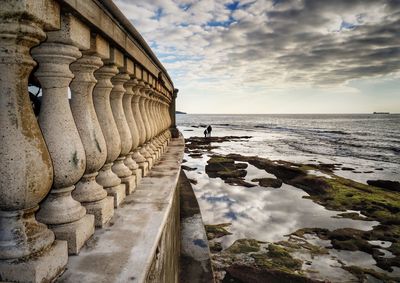 View of sea against cloudy sky