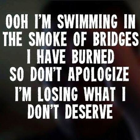 Burning bridges