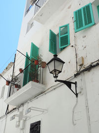 Low angle view of residential building against sky