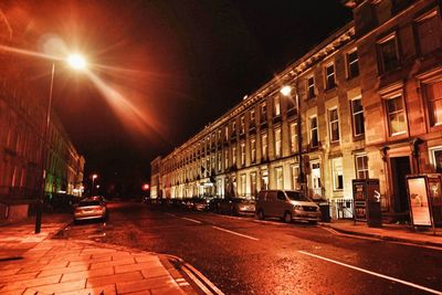 City street at night