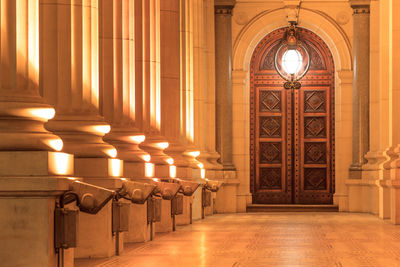 Illuminated lamp in building