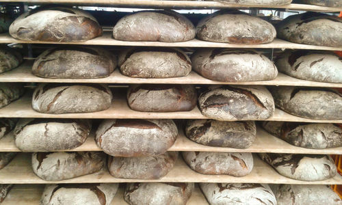 Full frame shot of breads