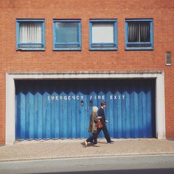 People walking in building