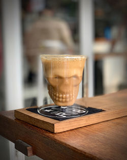 Close-up of coffee on table