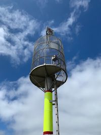 Low angle view of lighthouse against sky