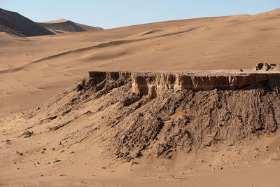 Scenic view of desert against sky