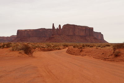 Rock formations in desert