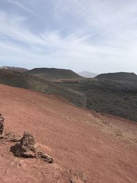 Scenic view of desert against sky