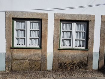 Rustic windows, traditional facade