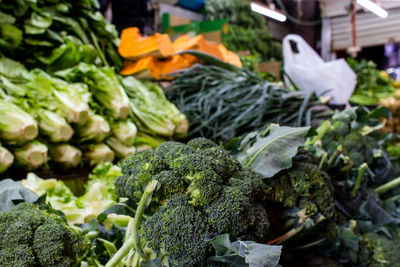 Close-up of vegetables for sale in market