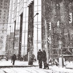 View of buildings in winter