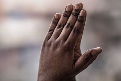 Close-up of human hand