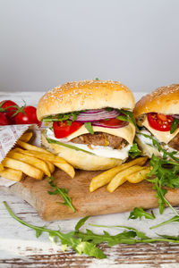 Close-up of food on table