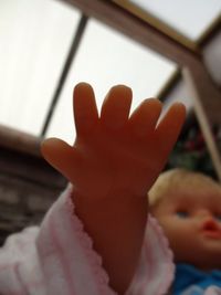 Close-up of cropped hand