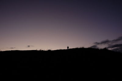 Silhouette landscape at sunset