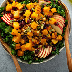 High angle view of salad in plate on table