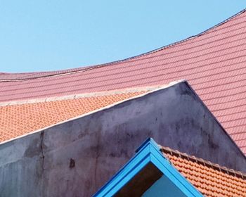 Low angle view of building against clear sky