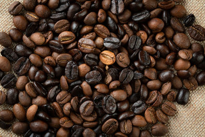 Full frame shot of roasted coffee beans