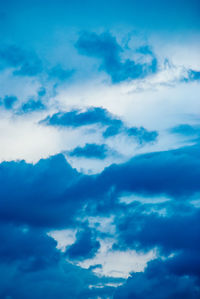 Low angle view of clouds in sky