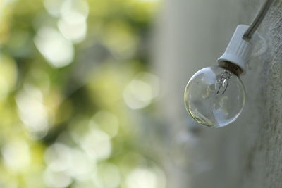 Low angle view of light bulb