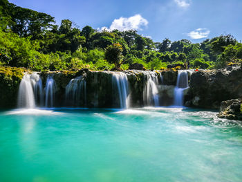 Scenic view of waterfall