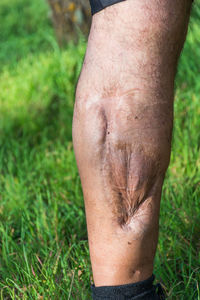 Close-up of human feet