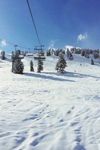 Scenic view of snow covered landscape