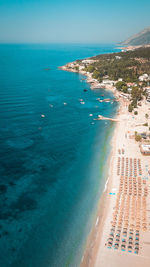 High angle view of the beach 