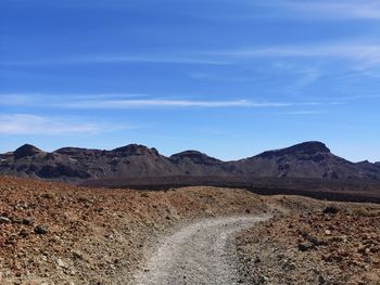 Scenic view of arid landscape against sky