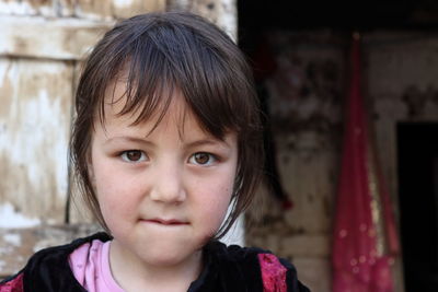 Close-up portrait of young woman