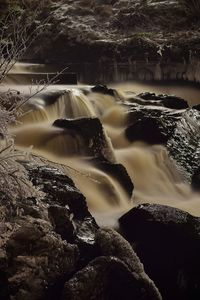 Aerial view of waterfall