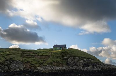 Low angle view of building against sky