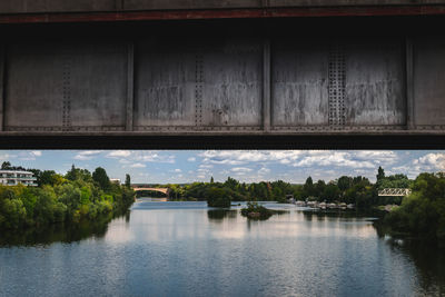 View of bridge over river