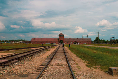 View of railroad tracks against sky