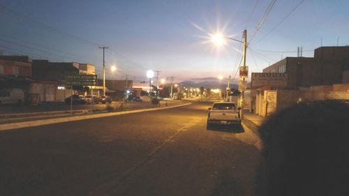 Road passing through city