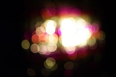 Defocused image of illuminated lights