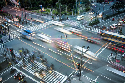 Late afternoon rush hour scene in makati, philippines