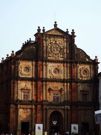 Low angle view of church against clear sky