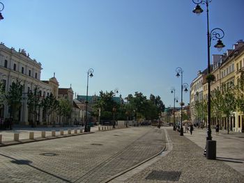 City street against clear sky