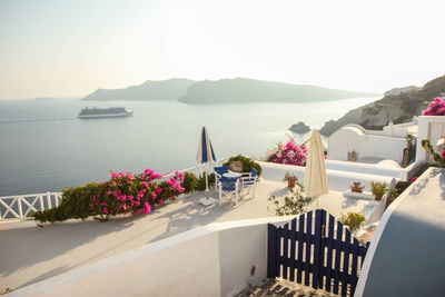 Scenic view of sea seen from santorini