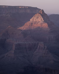 Aerial view of mountain range