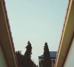 Low angle view of building against clear sky