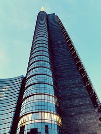 Low angle view of modern building against sky