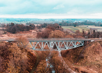 Bridge over river against sky